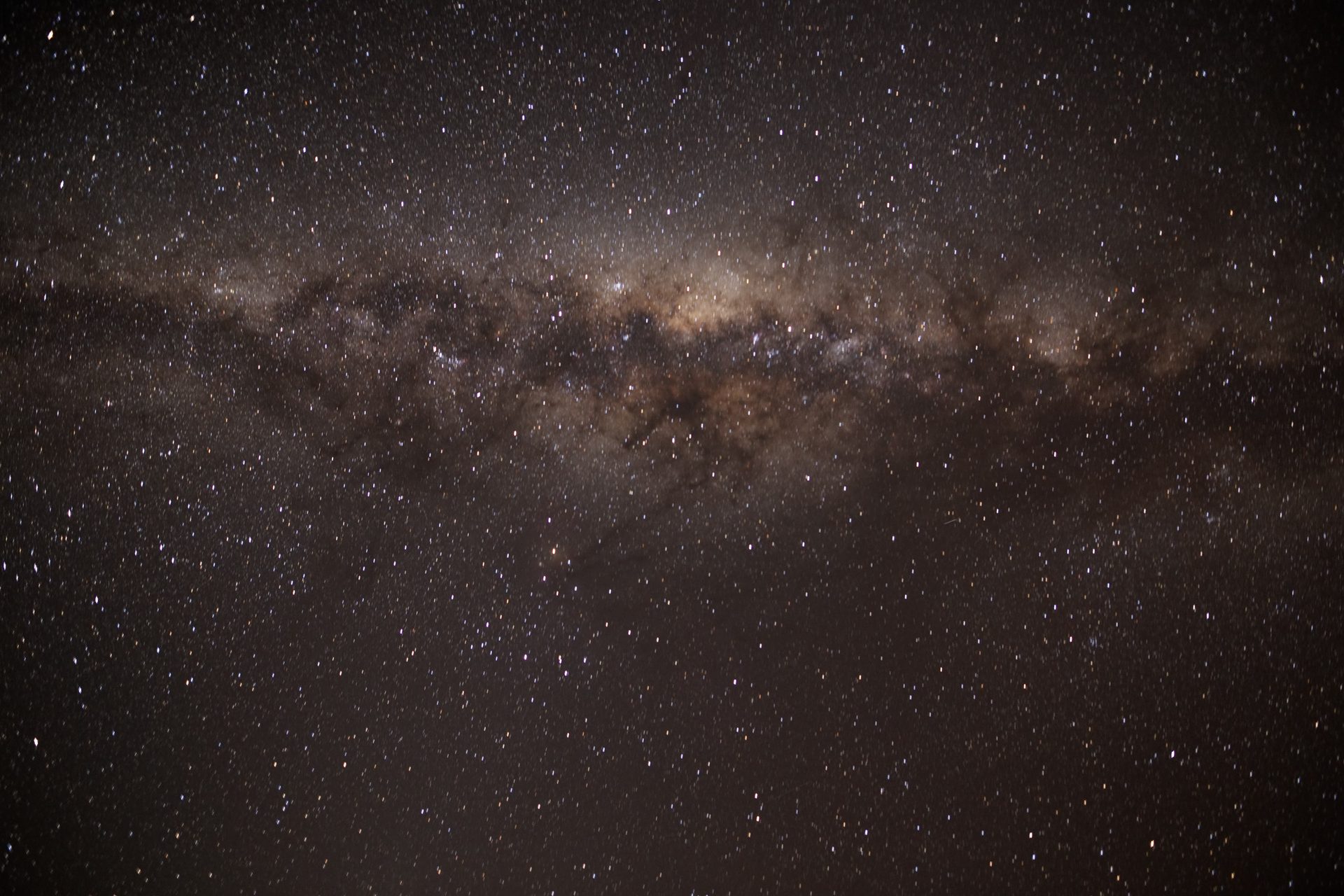 The dense star clouds and dark dust lanes at the centre of the Milky Way